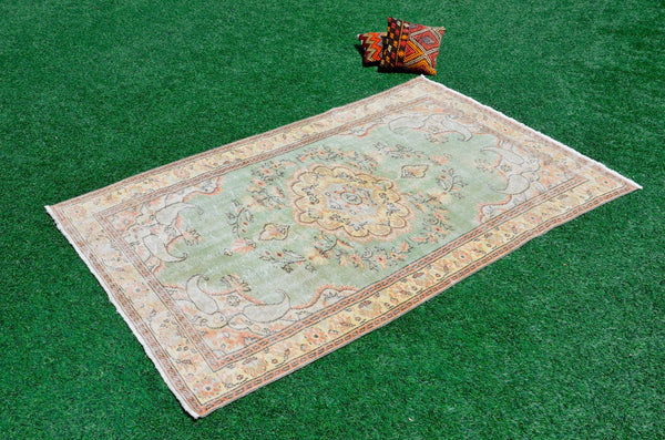 Unique Turkish large Vintage rug for home decor, oversize rug, area rug oushak rug boho rug bedroom rug kitchen rug  kilim rug, rugs 9x6, 665357