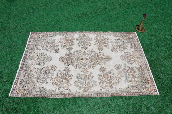 Turkish large Vintage rug for home decor, oversize rug, area rug oushak rug boho rug bedroom rug kitchen rug  kilim rug, rugs 6x9, 665366