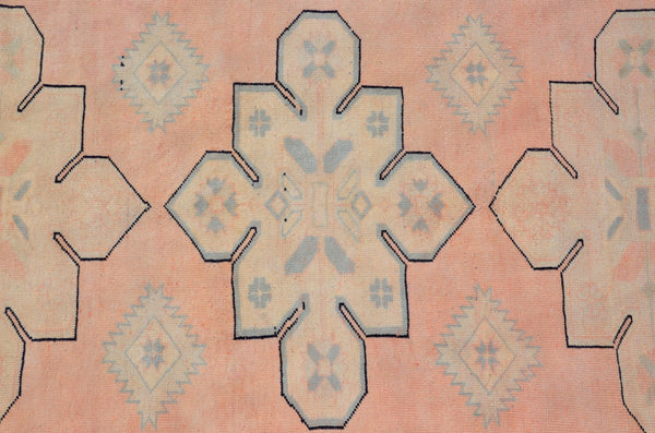 Pink Turkish large Vintage rug for home decor, oversize rug, area rug oushak rug boho rug bedroom kitchen rug  kilim rug, rugs 6x9, 665368