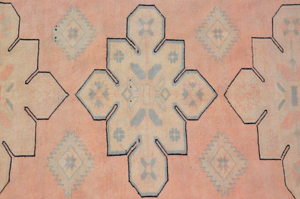 Pink Turkish large Vintage rug for home decor, oversize rug, area rug oushak rug boho rug bedroom kitchen rug  kilim rug, rugs 6x9, 665368