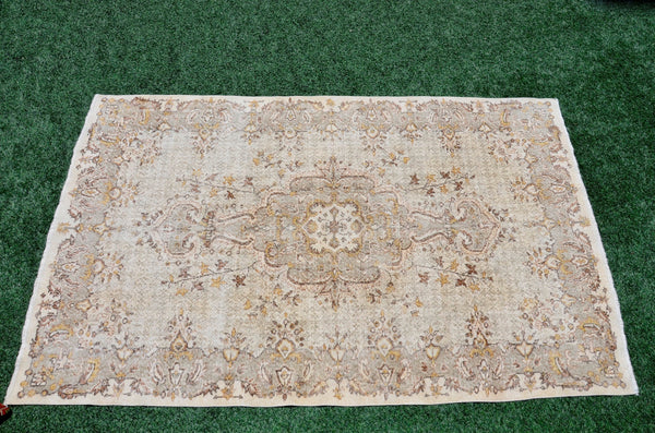 Handmade Turkish large Vintage rug for home decor, oversize rug, area rug oushak rug boho rug bedroom rug kitchen rug  kilim rug, rugs 6x10, 665443
