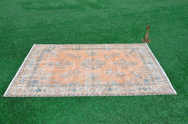 Natural Turkish large Vintage rug for home decor, oversize rug, area rug oushak rug boho rug bedroom rug kitchen rug  kilim rug, rugs 7x9, 665451