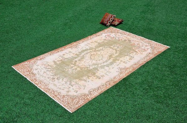 Turkish Handmade large Vintage rug for home decor, oversize rug, area rug oushak rug boho rug bedroom rug kitchen rug  kilim rug, rugs 6x10, 665455