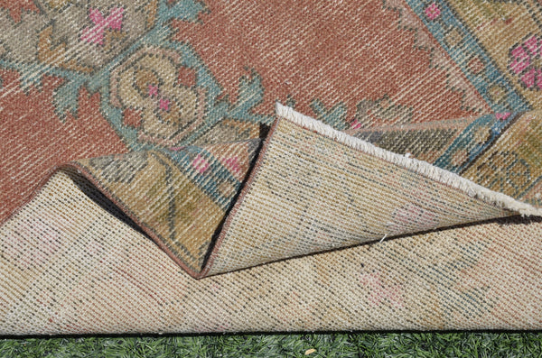 Unique Vintage Turkish runner rug for home decor, area rug, Anatolian oushak rug boho rug bedroom rug kitchen rug kilim, 9'7"x2'11", 665344