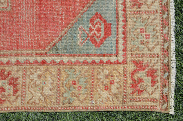 Natural Turkish runner rug for home decor, area rug, Anatolian oushak rug boho rug kitchen rug  bathroom rug kilim, 9'8" x 2'10", 665439