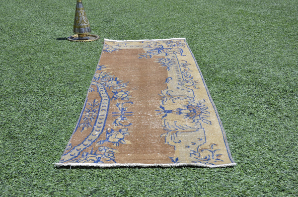 Turkish Vintage runner rug for home decor, area rug, Anatolian oushak rug boho rug kitchen rug  bathroom rug kilim, runner  6x2, 665395