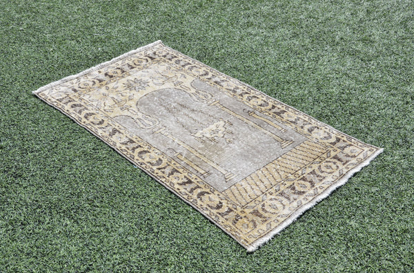 Handmade Turkish small area rug for home decor, bathroom rug, area rug oushak rug boho rug kitchen rug  kilim rug door mat, rugs 4x2, 665417