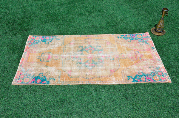 Vintage Turkish Anatolian rug for home decor, area rug, oushak rug boho rug bedroom rug kitchen rug bathroom rug kilim, rugs 4x7, 665350