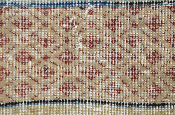 Vintage Handmade Turkish small area rug for home decor, bathroom rug, area rug oushak rug boho rug kitchen rug  kilim rug door mat, rug 4x2, 665421