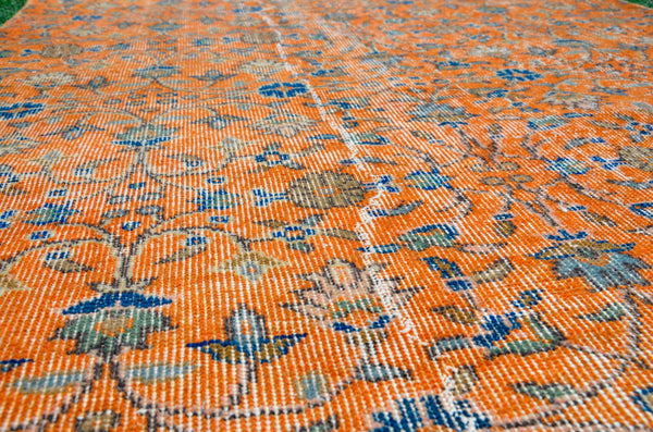 Floral Natural oushak Turkish rug for home decor, Vintage rug, area rug boho rug bedroom rug kitchen rug kilim rugs handmade, rugs 4x7, 665351