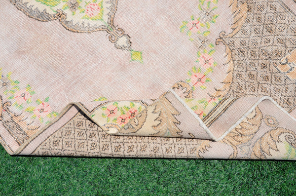 Natural Oushak Turkish rug for home decor, Vintage rug, area rug boho rug bedroom rug kitchen rug, kilim rugs handmade, rugs 4x10, 665463