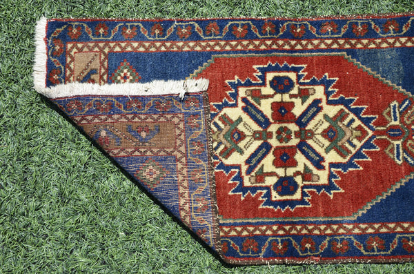 Unique Turkish Vintage small area rug doormat for home decor, bathroom rug, area oushak rug bathroom mat kitchen rug  kilim rug, rug 3.5x1.9, 665456