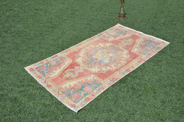 Vintage Turkish Anatolian rug for home decor, area rug, oushak rug boho rug bedroom rug kitchen rug bathroom rug kilim, rugs 4x7, 665403