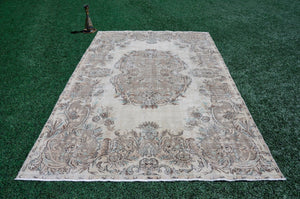 Unique Turkish large Vintage rug for home decor, oversize rug, area rug oushak rug boho rug bedroom kitchen rug  kilim rug, rugs 6x10, 665464
