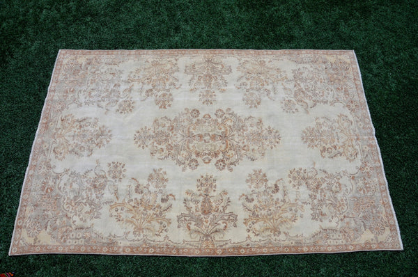 Turkish large Vintage rug for home decor, oversize rug, area rug oushak rug boho rug bedroom kitchen rug  kilim rug, rugs 6x9, 665465