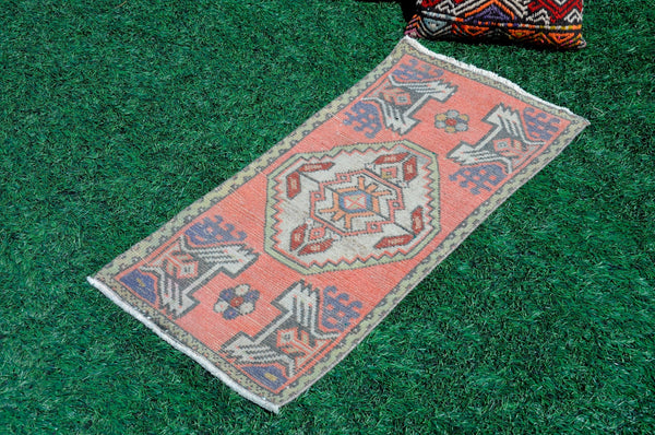 Unique Turkish Vintage small area rug doormat for home decor, bathroom rug, area oushak rug bathroom mat kitchen rug  kilim rug, rug 3,2X1,6, 665482