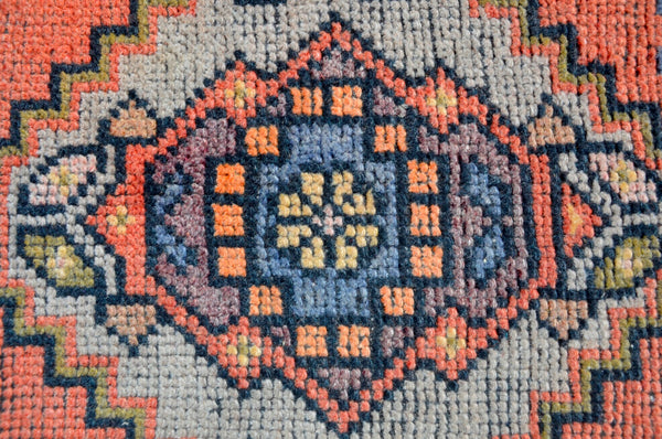 Turkish Handmade Vintage small area rug doormat for home decor, bathroom rug, area oushak rug bathroom mat kitchen kilim rug, rug 3.1X1.8, 665529