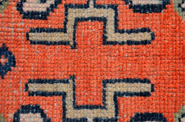 Handmade Turkish Vintage small area rug doormat for home decor, bathroom rug, area oushak rug bathroom mat kitchen kilim rug, rug 2.11x1.6, 665471