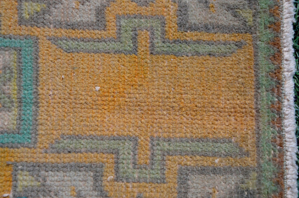 Turkish Handmade Vintage small area rug doormat for home decor, bathroom rug, area oushak rug bathroom mat kitchen kilim rug, rug 2.11X1.6, 665515