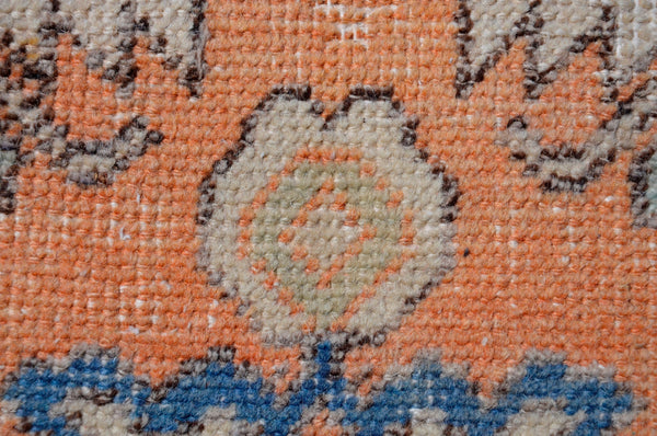 Natural Turkish Vintage small area rug doormat for home decor, bathroom rug, area oushak rug bathroom mat kitchen kilim rug, rug 3X1.7, 665531