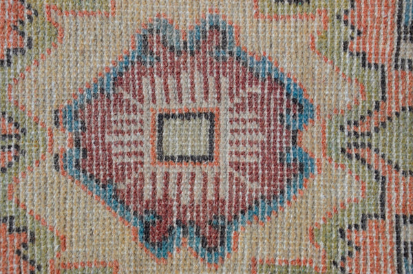 Vintage Handmade Turkish small area rug doormat for home decor, bathroom rug, area oushak rug bathroom mat kitchen kilim rug, rug 2.11X1.5, 665544