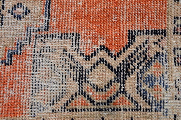 Turkish Handmade Vintage small area rug doormat for home decor, bathroom rug, area oushak rug bathroom mat kitchen kilim rug, rug 2.11X1.6, 665551