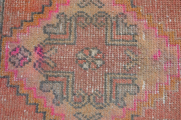 Handmade Turkish Vintage small area rug doormat for home decor, bathroom rug, area oushak rug bathroom mat kitchen kilim rug, rug 2.11x1.5, 665552