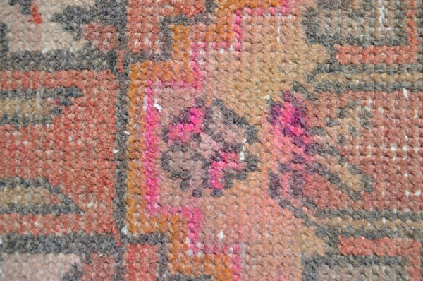 Handmade Turkish Vintage small area rug doormat for home decor, bathroom rug, area oushak rug bathroom mat kitchen kilim rug, rug 2.11x1.5, 665552