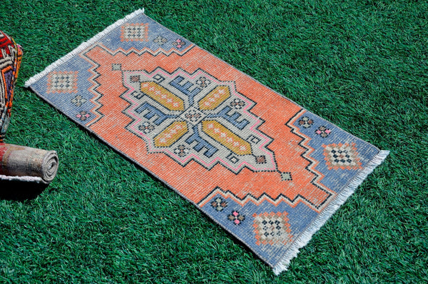 Unique Turkish Vintage small area rug doormat for home decor, bathroom rug, area oushak rug bathroom mat kitchen rug kilim rug, rug 2.10X1.5, 665557