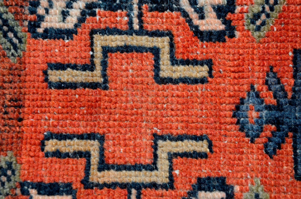 Natural Turkish Vintage small area rug doormat for home decor, bathroom rug, area oushak rug bathroom mat kitchen kilim rug, rug 2.8X1.6, 665586