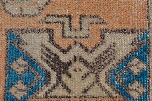 Natural Turkish Vintage small area rug doormat for home decor, bathroom rug, area oushak rug bathroom mat kitchen kilim rug, rug 2.11X1.5, 665637