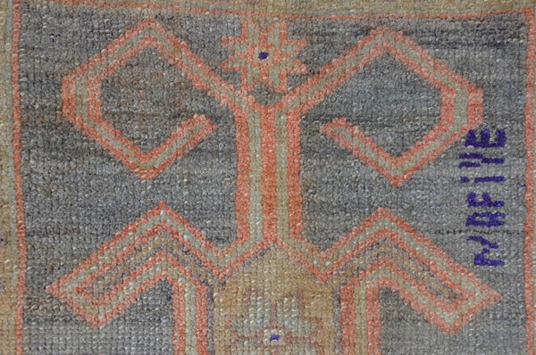 Unique Turkish Vintage small area rug doormat for home decor, bathroom rug, area oushak rug bathroom mat kitchen rug kilim rug, rug 3.1x1.7, 665638