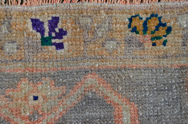Unique Turkish Vintage small area rug doormat for home decor, bathroom rug, area oushak rug bathroom mat kitchen rug kilim rug, rug 3.1x1.7, 665638