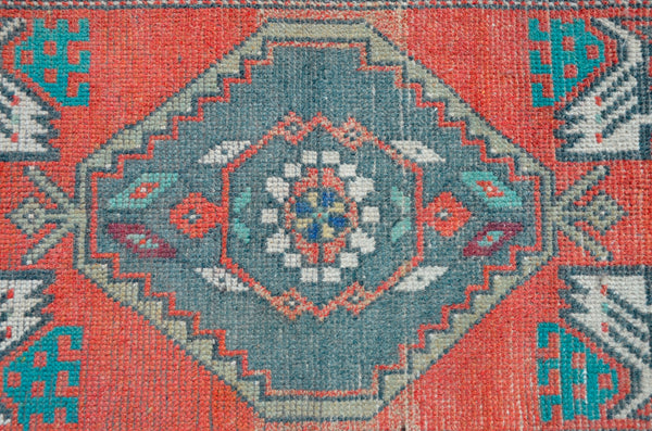 Turkish Handmade Vintage small area rug doormat for home decor, bathroom rug, area oushak rug bathroom mat kitchen kilim rug, rug 3.6x1.8, 665640