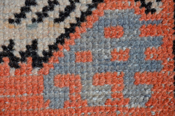 Turkish Handmade Vintage small area rug doormat for home decor, bathroom rug, area oushak rug bathroom mat kitchen kilim rug, rug 3.1x1.8, 665655