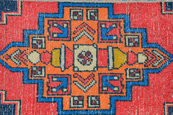 Unique Turkish Vintage small area rug doormat for home decor, bathroom rug, area oushak rug bathroom mat kitchen rug kilim rug, rug 3.4x1.6, 665670