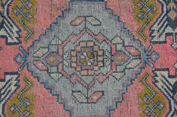 Unique Turkish Vintage small area rug doormat for home decor, bathroom rug, area oushak rug bathroom mat kitchen rug kilim rug, rug 3x1.8, 665680