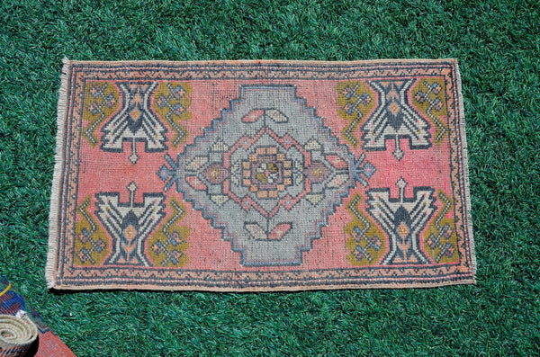 Unique Turkish Vintage small area rug doormat for home decor, bathroom rug, area oushak rug bathroom mat kitchen rug kilim rug, rug 3x1.8, 665680
