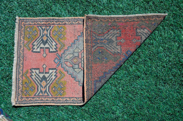 Unique Turkish Vintage small area rug doormat for home decor, bathroom rug, area oushak rug bathroom mat kitchen rug kilim rug, rug 3x1.8, 665680