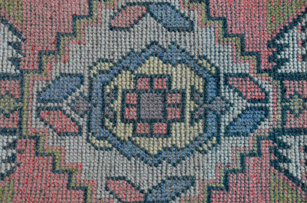 Handmade Turkish Vintage small area rug doormat for home decor, bathroom rug, area oushak rug bathroom mat kitchen kilim rug, rug 2.11x1.6, 665683