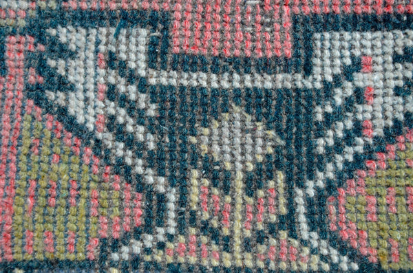 Handmade Turkish Vintage small area rug doormat for home decor, bathroom rug, area oushak rug bathroom mat kitchen kilim rug, rug 2.11x1.6, 665683