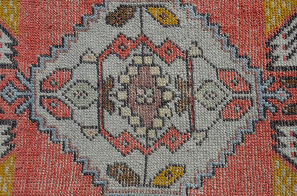 Unique Turkish Vintage small area rug doormat for home decor, bathroom rug, area oushak rug bathroom mat kitchen rug kilim rug, rug 3.7x1.8, 665685