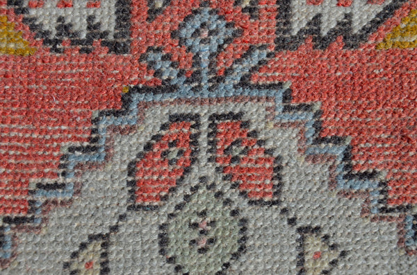 Unique Turkish Vintage small area rug doormat for home decor, bathroom rug, area oushak rug bathroom mat kitchen rug kilim rug, rug 3.7x1.8, 665685