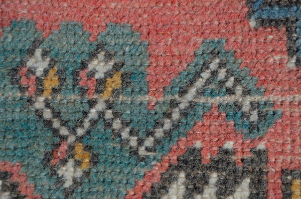 Unique Turkish Vintage small area rug doormat for home decor, bathroom rug, area oushak rug bathroom mat kitchen rug kilim rug, rug 3.6x1.7, 665690