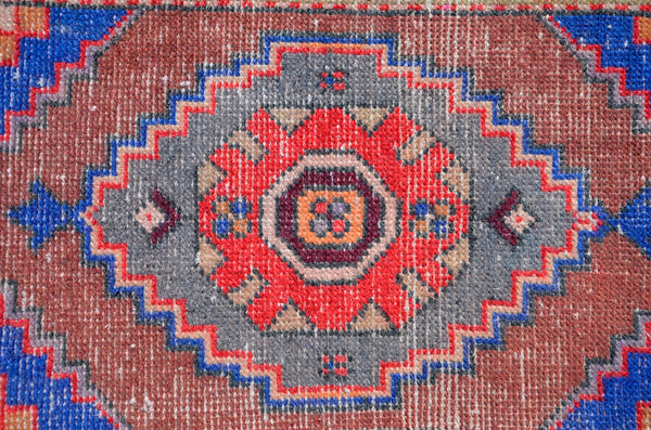 Natural Turkish Vintage small area rug doormat for home decor, bathroom rug, area oushak rug bathroom mat kitchen kilim rug, rug 3.1X1.7, 665699