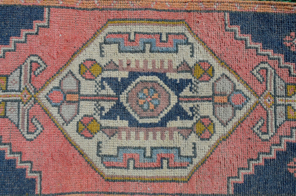 Vintage Handmade Turkish small area rug doormat for home decor, bathroom rug, area oushak rug bathroom mat kitchen kilim rug, rug 3.0x1.7, 665720