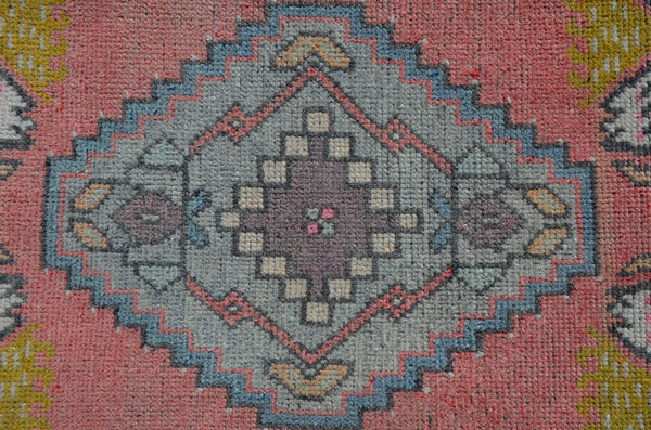 Natural Turkish Vintage small area rug doormat for home decor, bathroom rug, area oushak rug bathroom mat kitchen kilim rug, rug 3X1.6, 665724