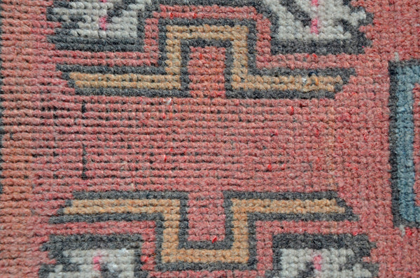 Natural Turkish Vintage small area rug doormat for home decor, bathroom rug, area oushak rug bathroom mat kitchen kilim rug, rug 3X1.6, 665724
