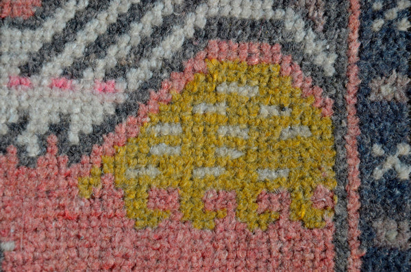 Natural Turkish Vintage small area rug doormat for home decor, bathroom rug, area oushak rug bathroom mat kitchen kilim rug, rug 3X1.6, 665724