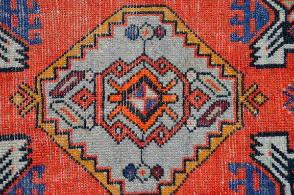 Vintage Handmade Turkish small area rug doormat for home decor, bathroom rug, area oushak rug bathroom mat kitchen kilim rug, rug 3x1.6, 665725